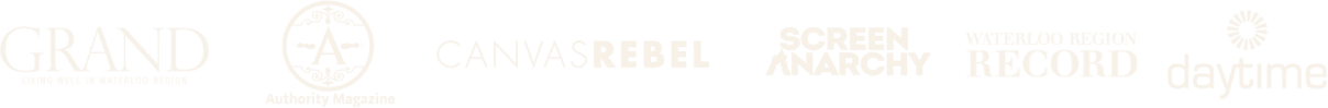 Grand, Authority Magazine, Canvas Rebel, Screen Anarchy, Waterloo Region Record, and Daytime.